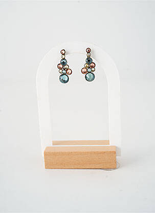 Boucles d’oreilles matériaux métal bleu KONPLOTT femme
