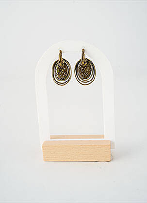 Boucles d’oreilles ornement pierre rose KONPLOTT femme