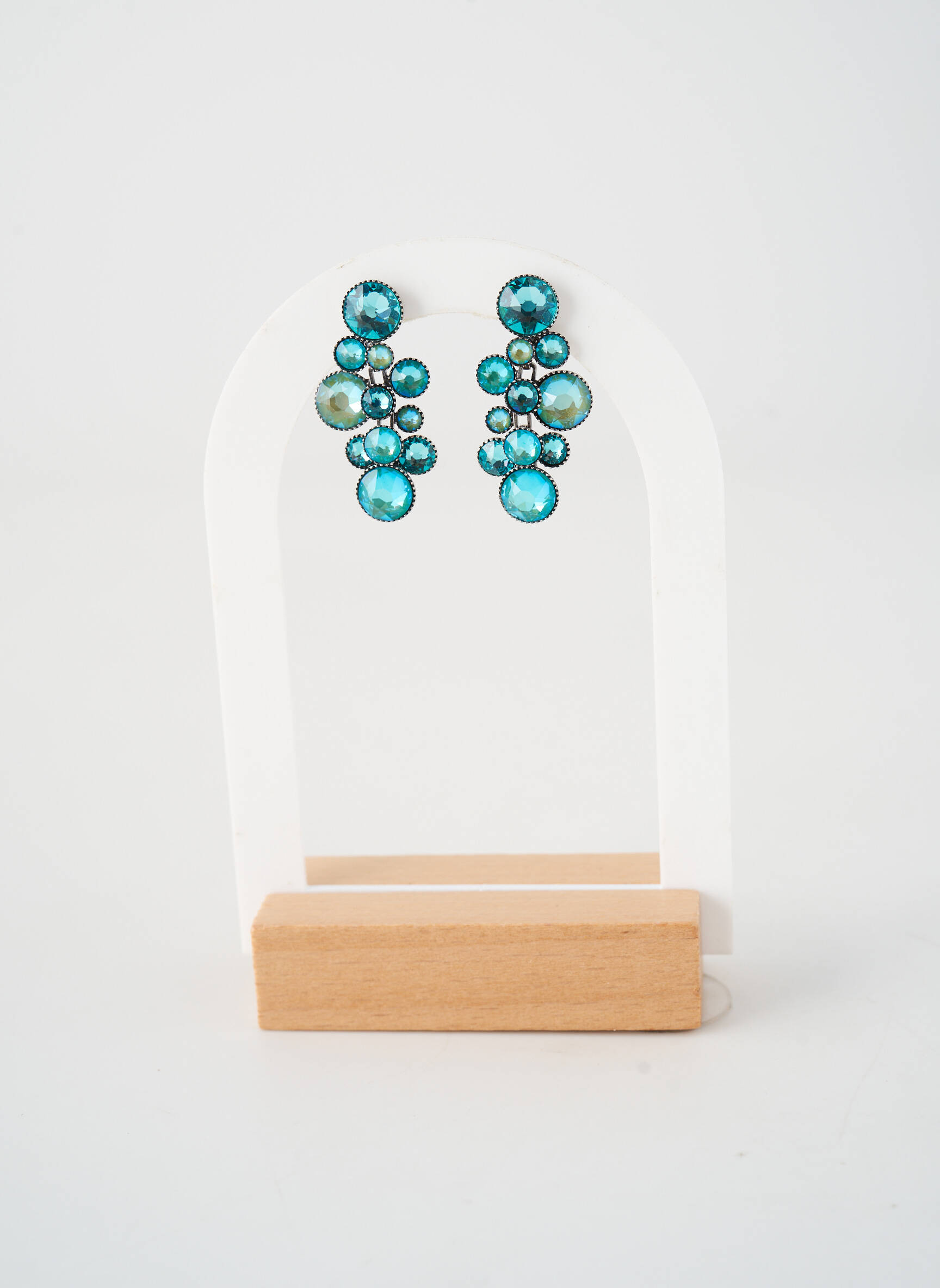 Boucles d’oreilles matériaux métal bleu KONPLOTT femme