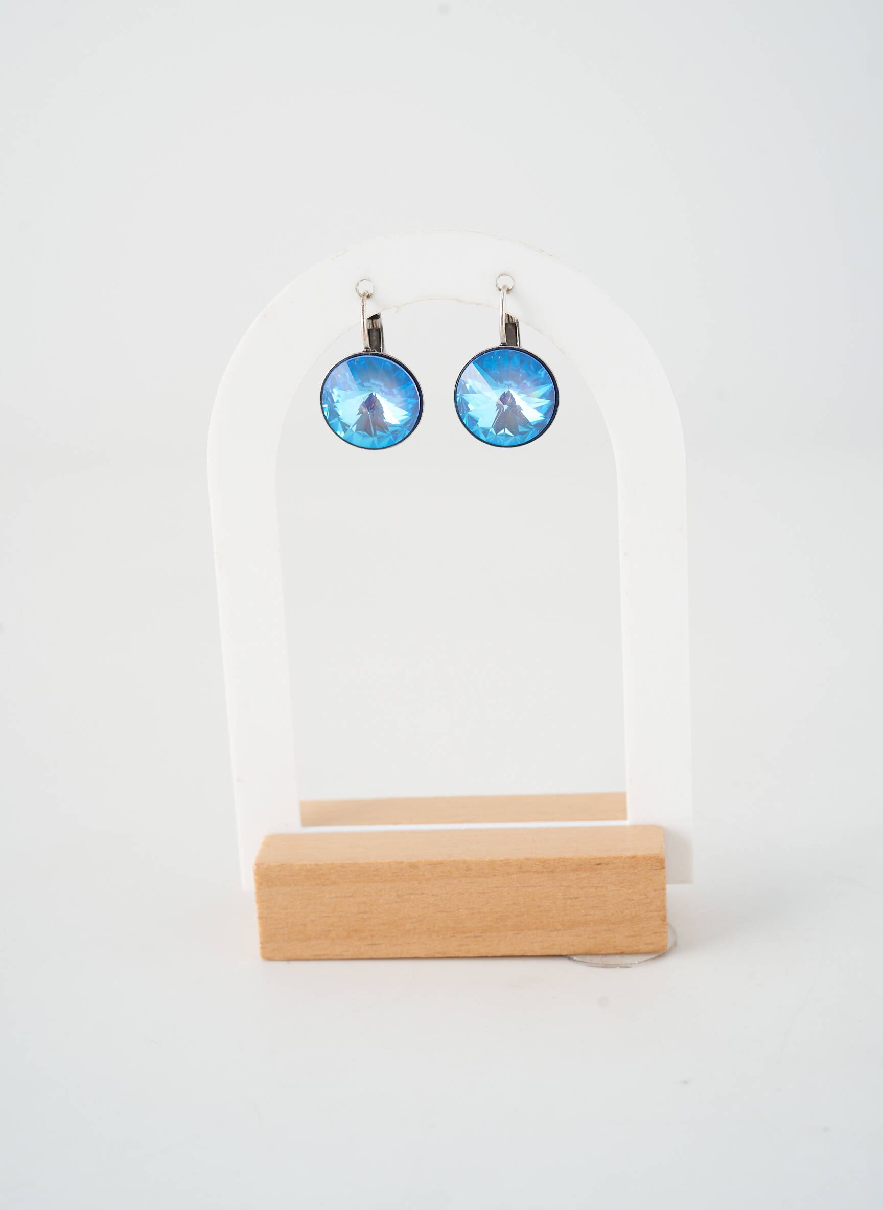 Boucles d’oreilles fermeture fermoir clips bleu KONPLOTT femme