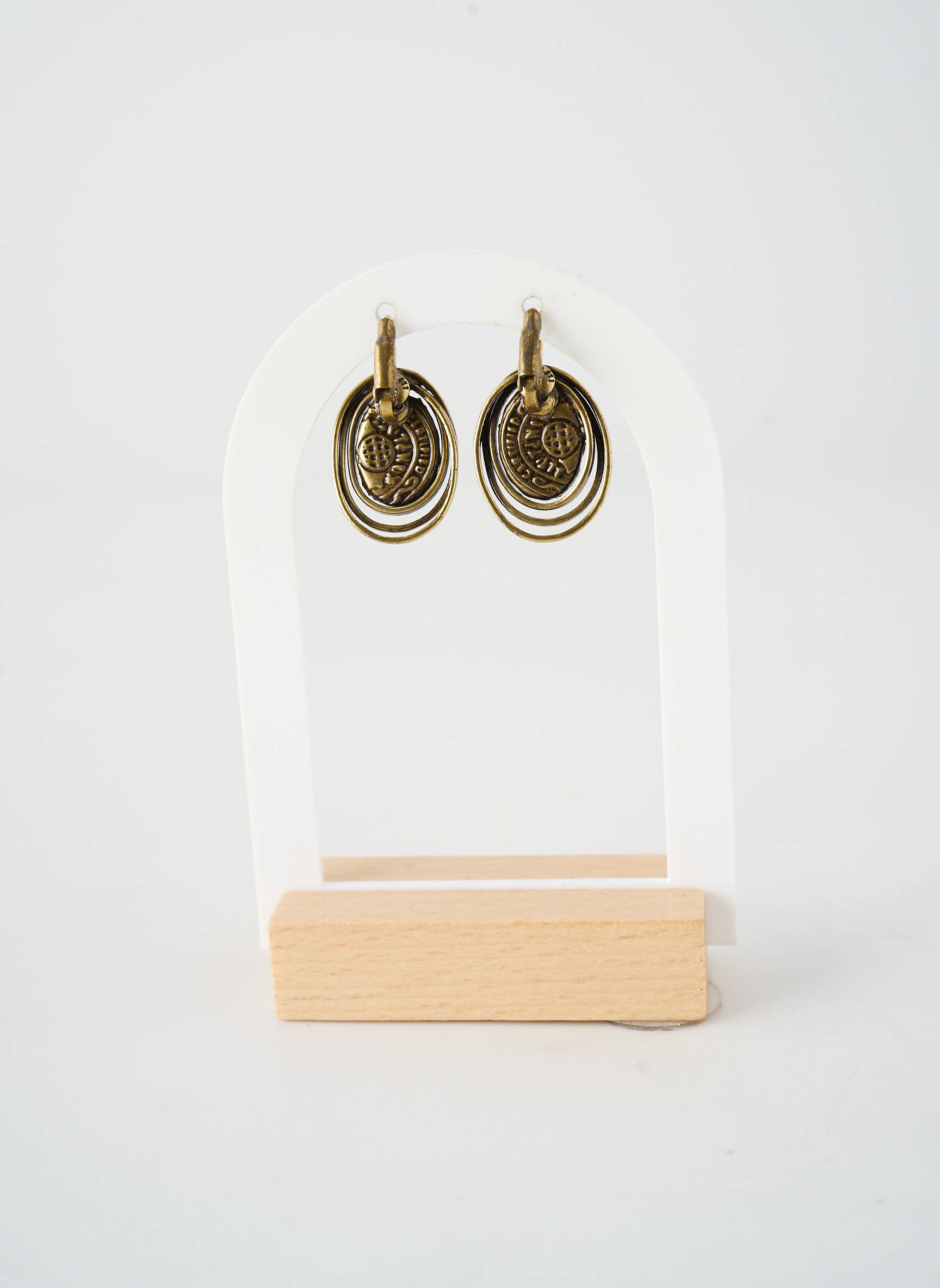 Boucles d’oreilles ornement pierre rose KONPLOTT femme