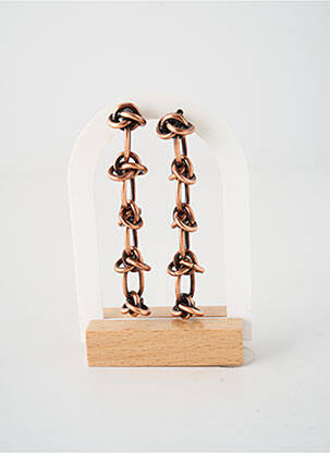Boucles d’oreilles matériaux métal rose KONPLOTT femme