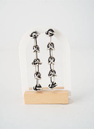 Boucles d’oreilles matériaux métal argent KONPLOTT femme
