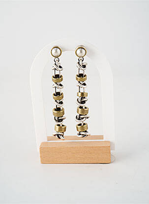 Boucles d’oreilles matériaux métal argent KONPLOTT femme
