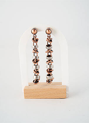 Boucles d’oreilles matériaux métal argent KONPLOTT femme