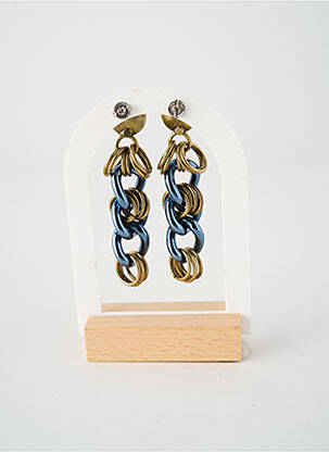 Boucles d’oreilles fermeture boucle(s) bleu KONPLOTT femme