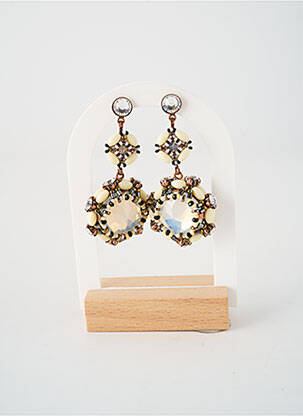 Boucles d’oreilles matériaux métal beige KONPLOTT femme