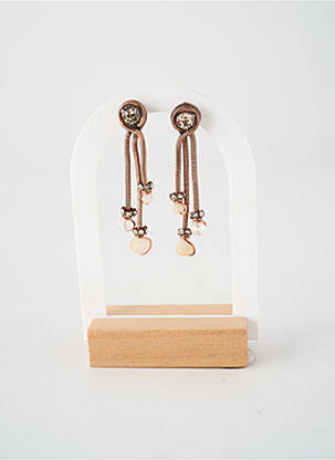 Boucles d’oreilles matériaux métal marron KONPLOTT femme