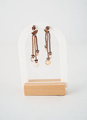 Boucles d’oreilles fermeture boucle(s) marron KONPLOTT femme