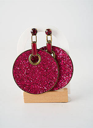 Boucles d’oreilles matériaux métal rose KONPLOTT femme