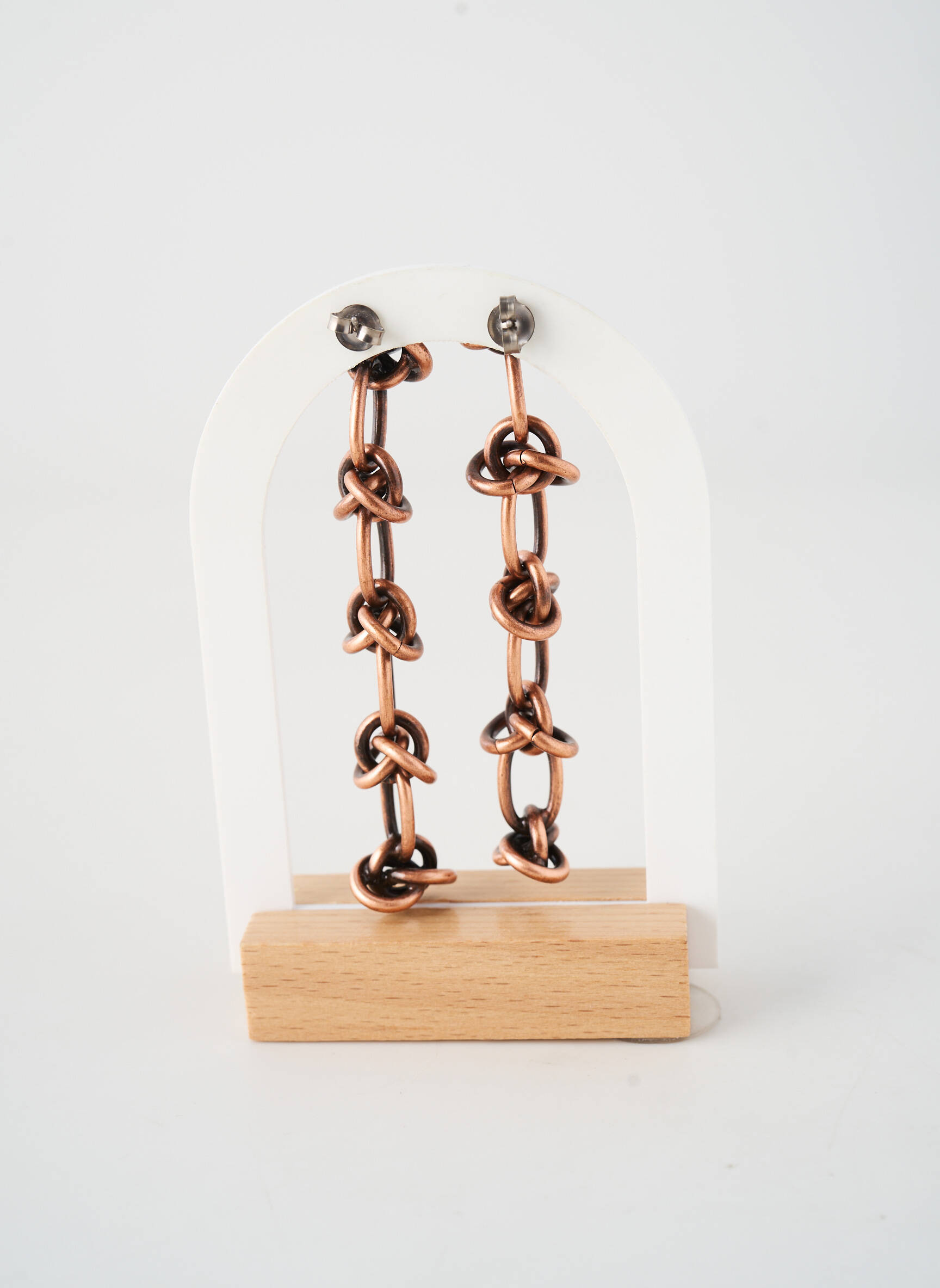 Boucles d’oreilles matériaux métal rose KONPLOTT femme