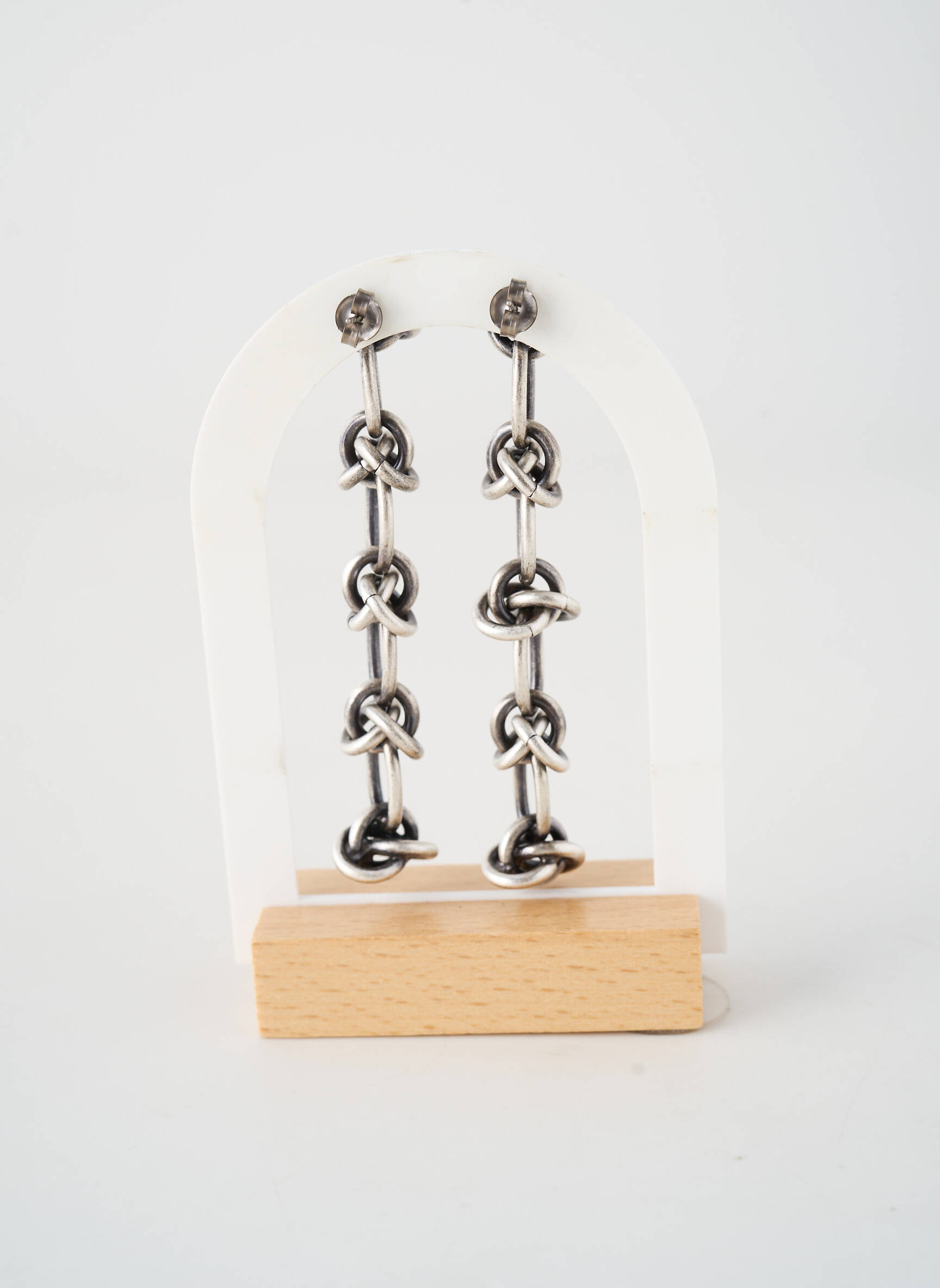 Boucles d’oreilles matériaux métal argent KONPLOTT femme