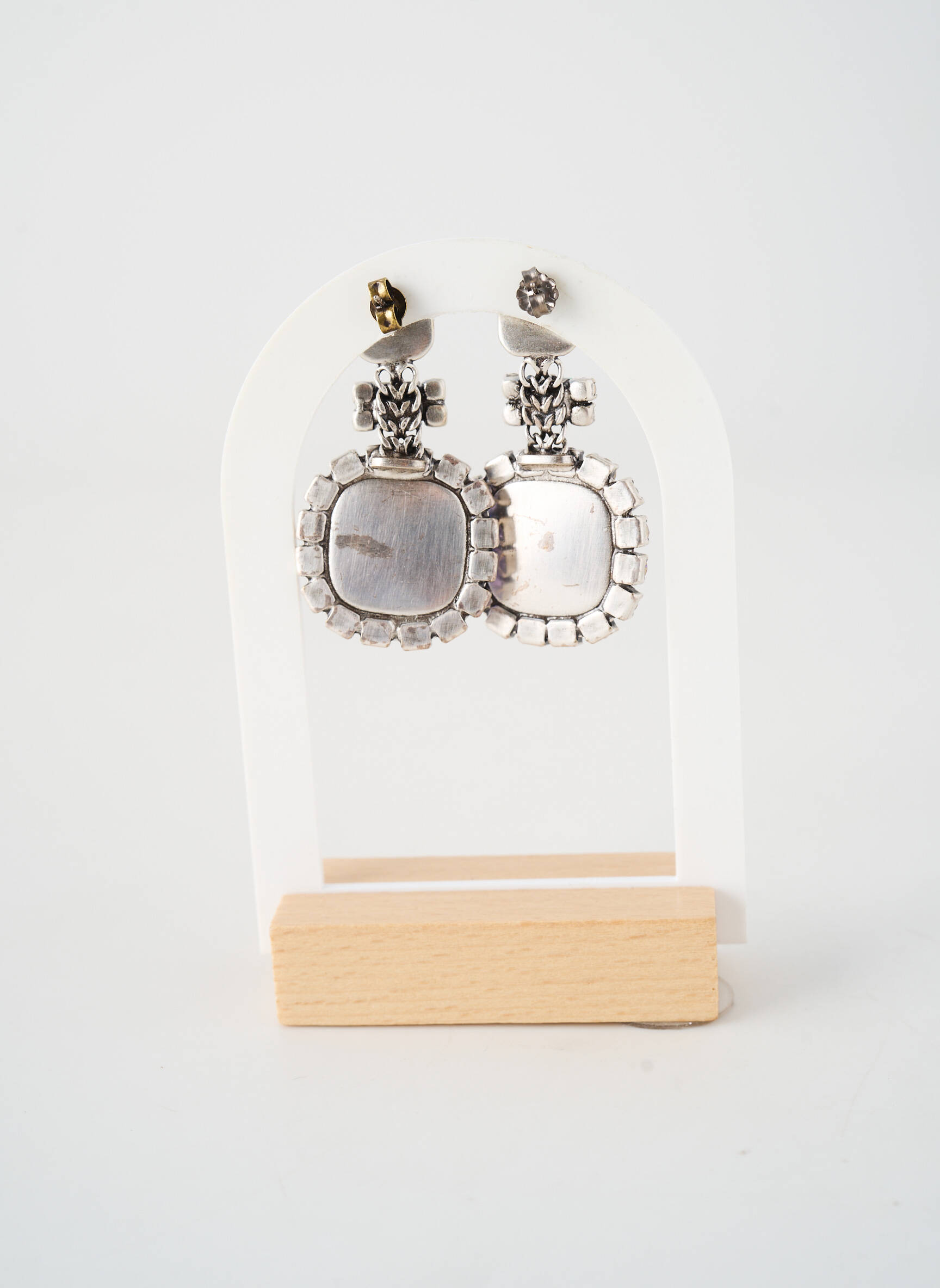 Boucles d’oreilles matériaux métal bleu KONPLOTT femme