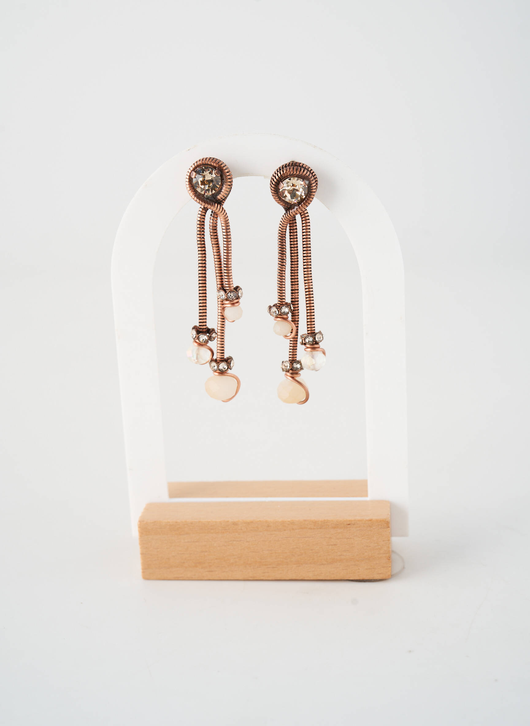 Boucles d’oreilles matériaux métal marron KONPLOTT femme