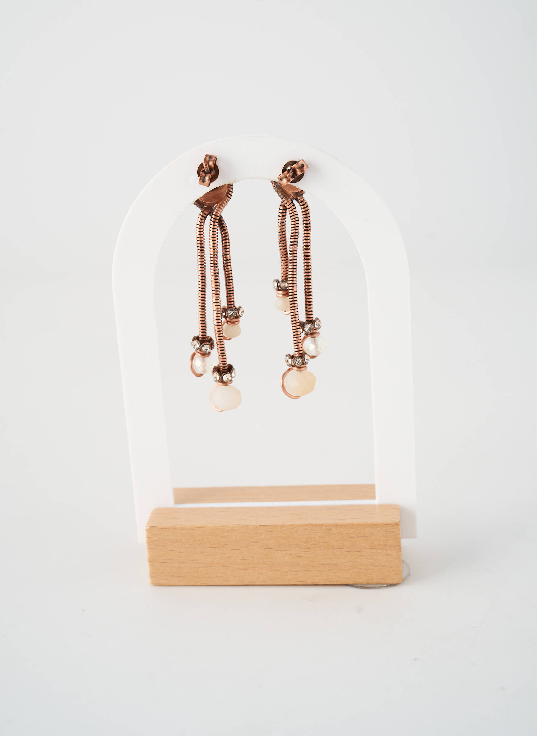Boucles d’oreilles matériaux métal marron KONPLOTT femme