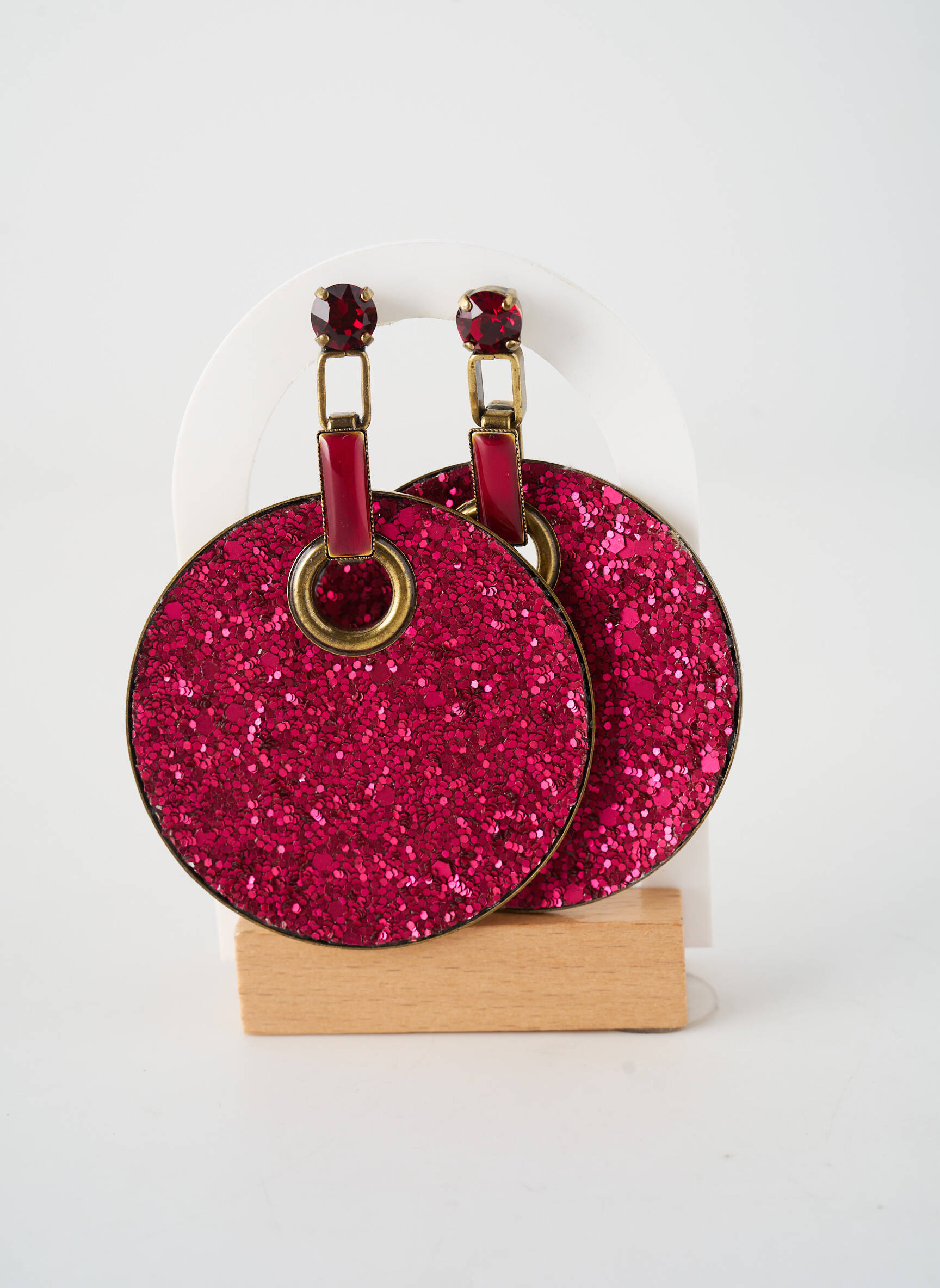 Boucles d’oreilles matériaux métal rose KONPLOTT femme