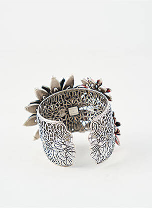 Bracelet manchette matériaux métal argent KONPLOTT femme