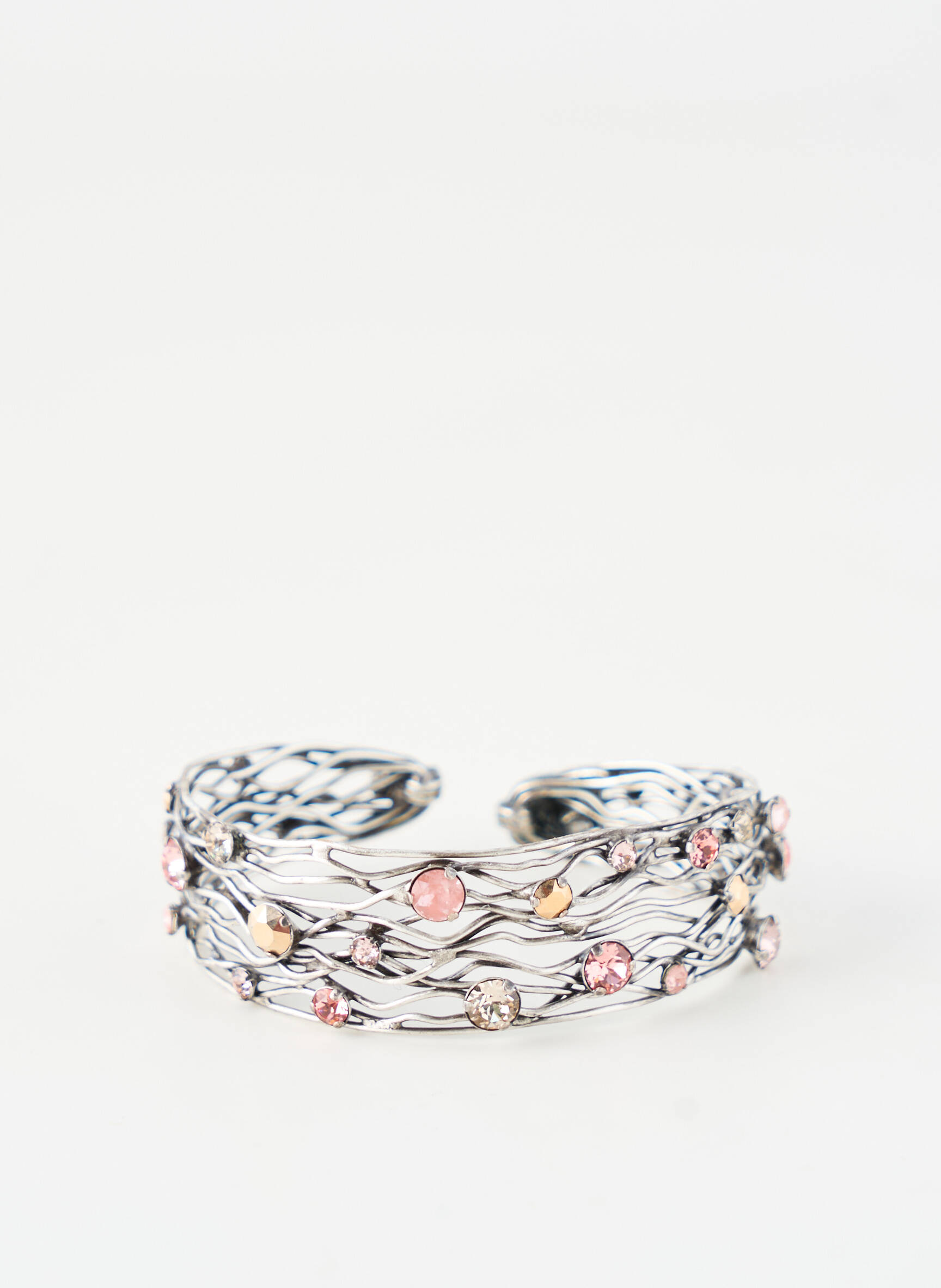 Bracelet manchette matériaux métal argent KONPLOTT femme