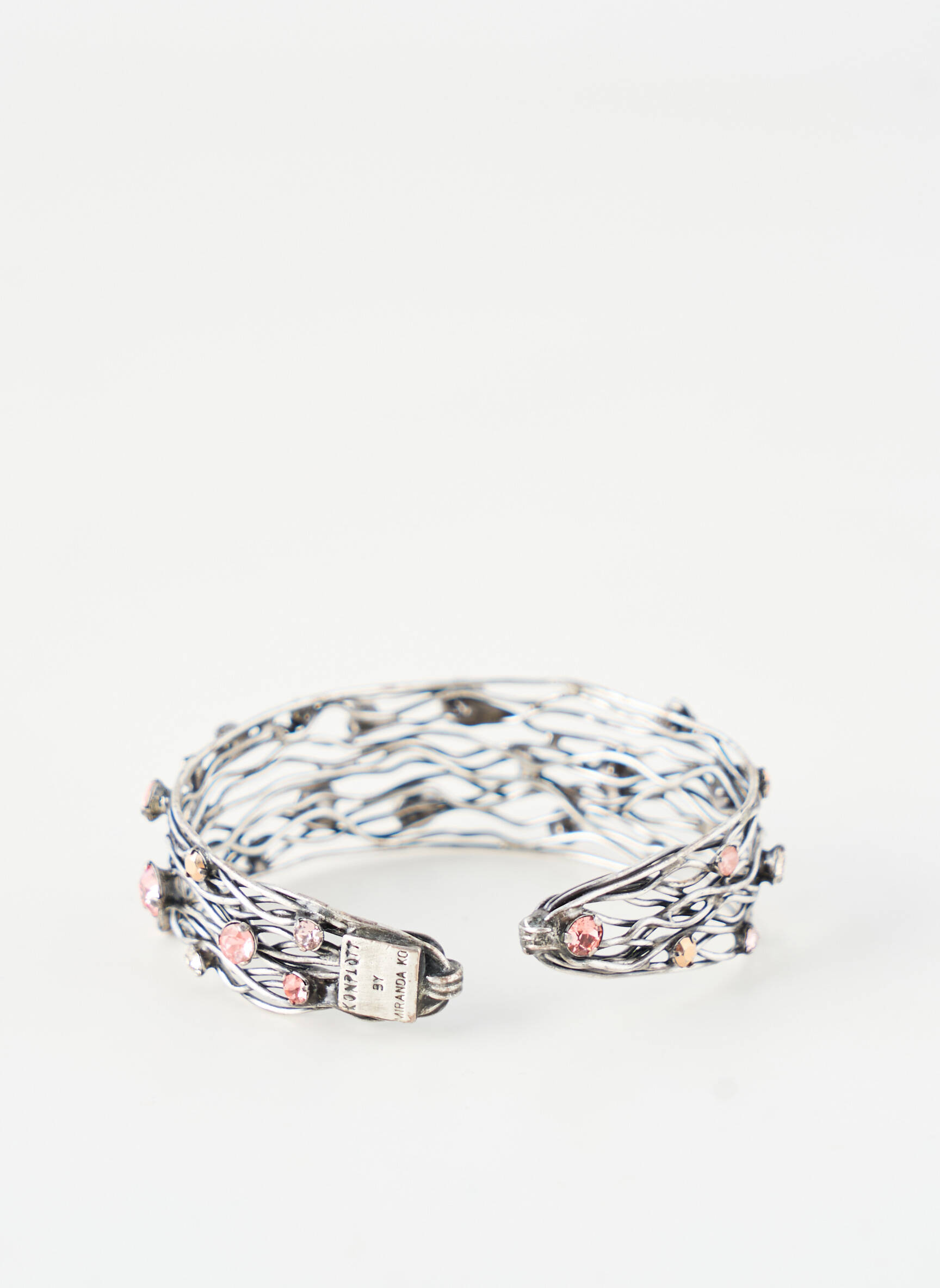 Bracelet manchette matériaux métal argent KONPLOTT femme
