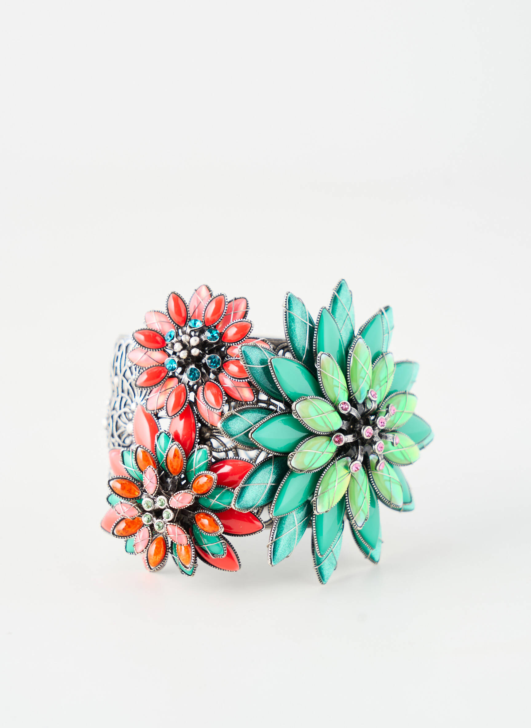 Bracelet manchette matériaux métal argent KONPLOTT femme