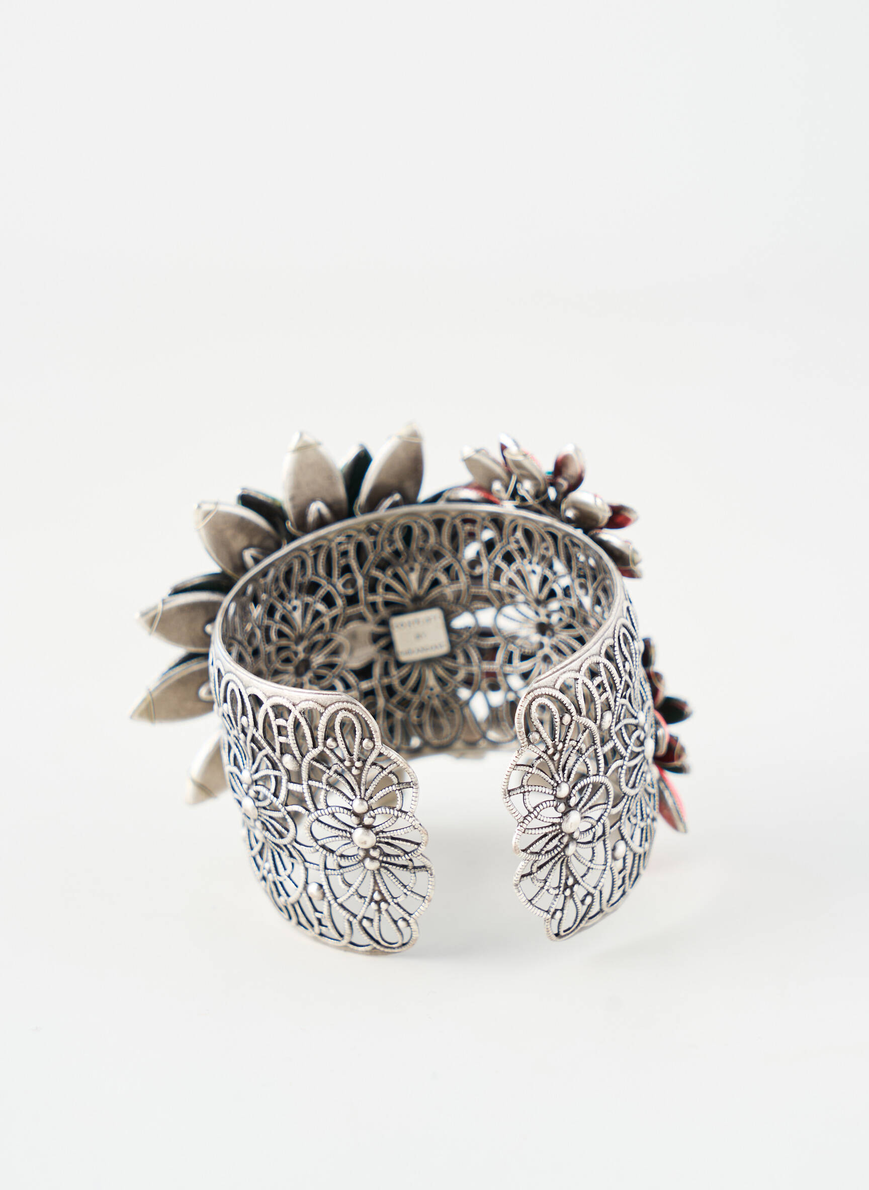 Bracelet manchette matériaux métal argent KONPLOTT femme