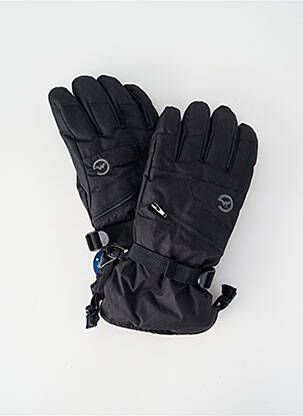 Gants effet matière satinée noir GORDINI homme