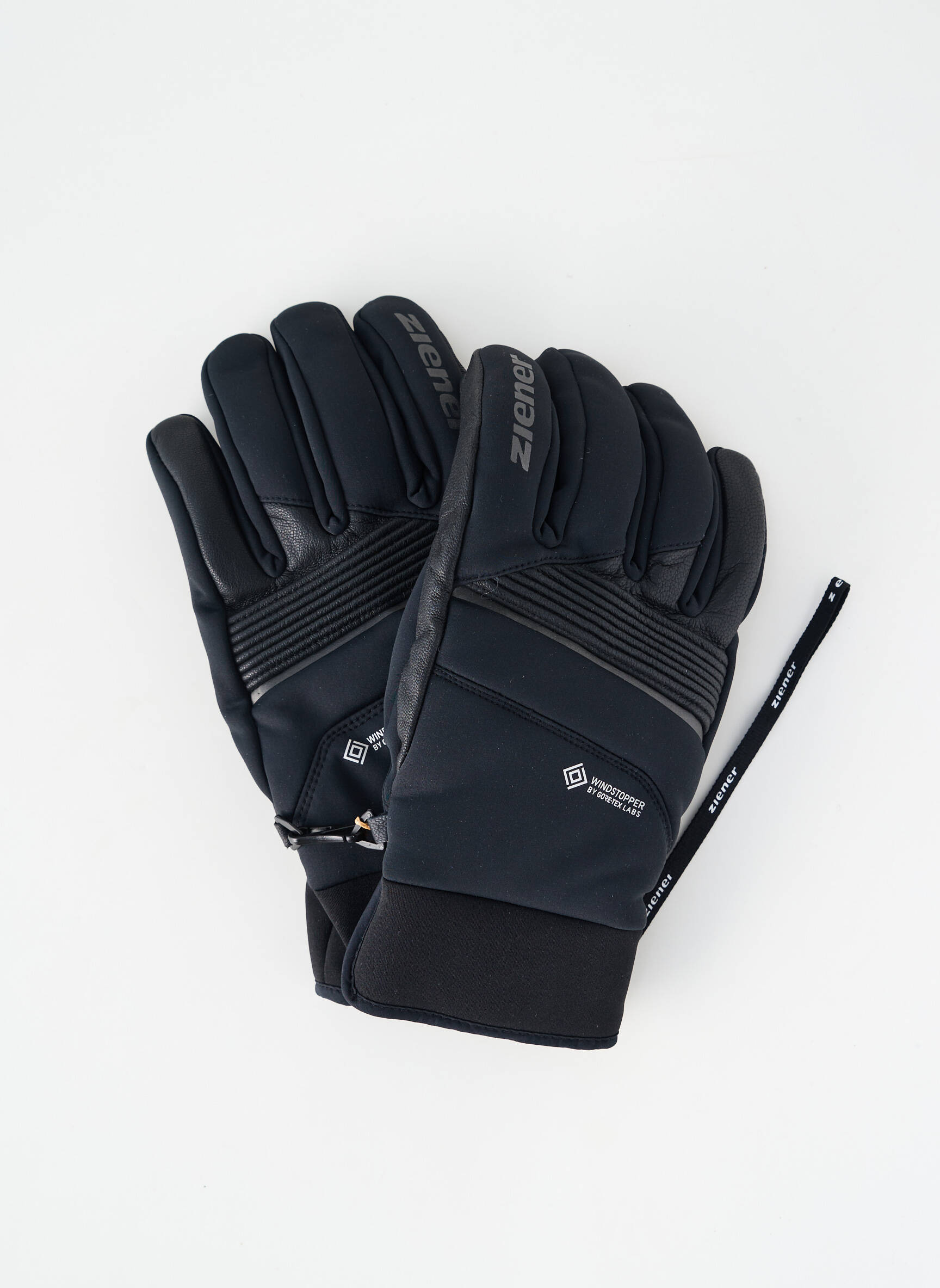 Gants bi-matiére noir ZIENER homme