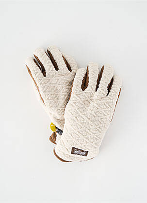 Gants bi-matiére marron GORDINI femme