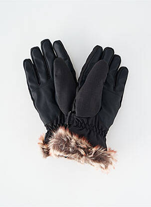Gants bi-matiére noir ZIENER femme