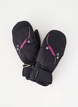 Gants broderie noir ZIENER fille