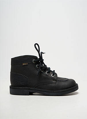 Bottines/boots matière lisse talon bas noir KICKERS enfant