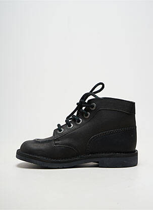 Bottines/boots matière lisse talon bas noir KICKERS enfant
