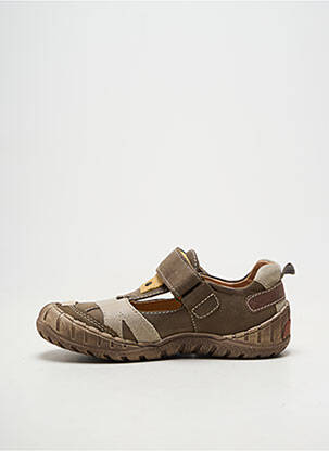 Sandales/nu pieds matière lisse bout rond vert TTY garçon