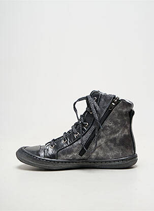 Baskets matière lisse bout rond gris BELLAMY fille
