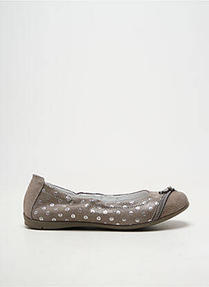 Ballerines tissage satiné gris RAMDAM fille