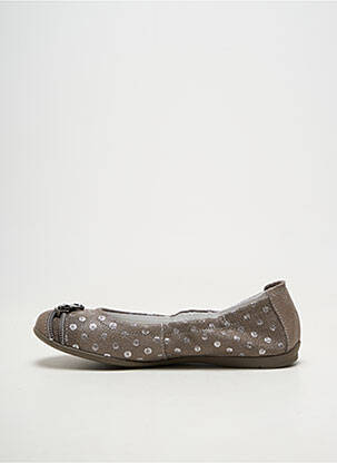 Ballerines tissage satiné gris RAMDAM fille