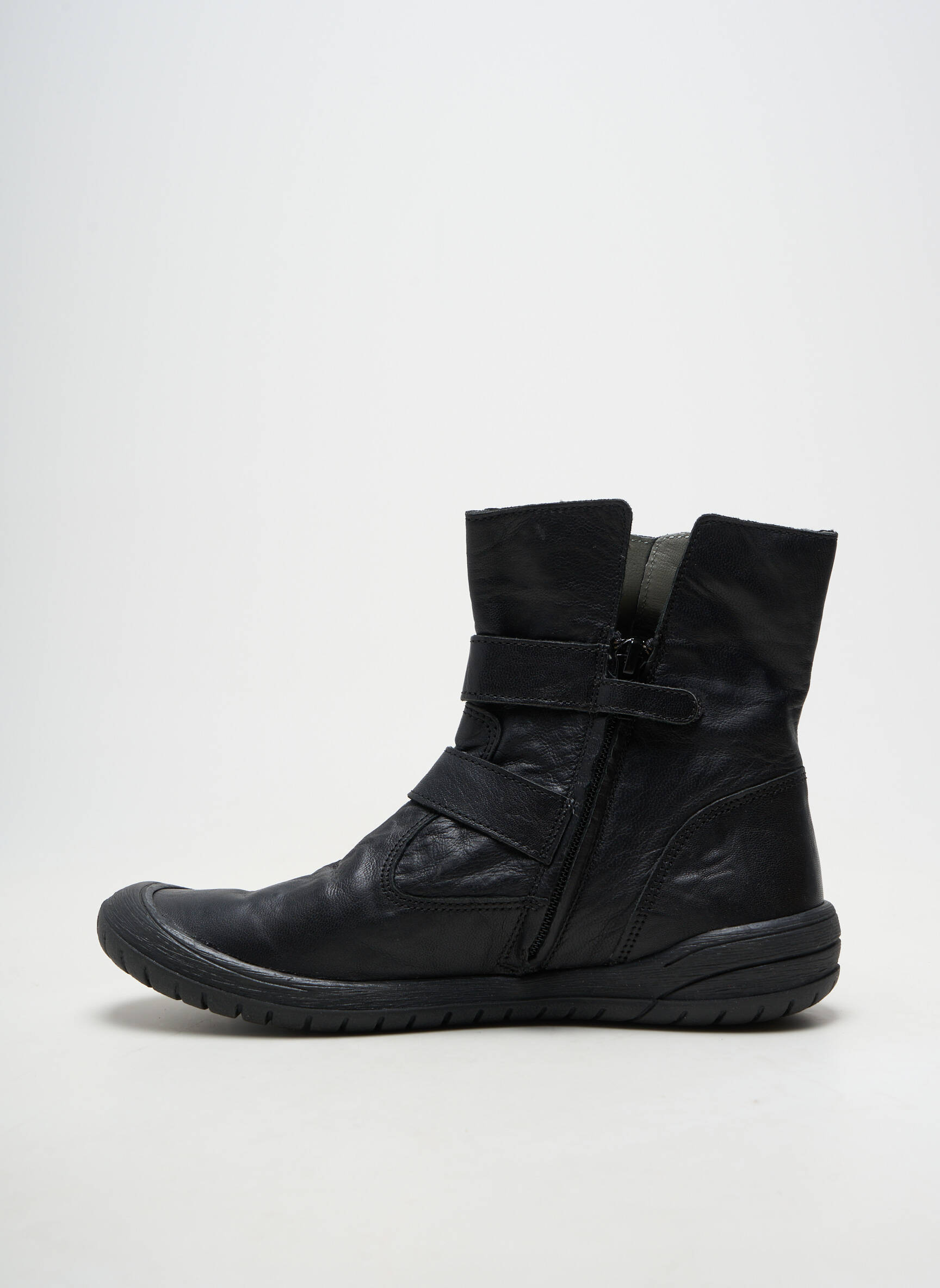 Bottines/boots matière lisse talon plat jusqu'à 3cm noir BELLAMY femme