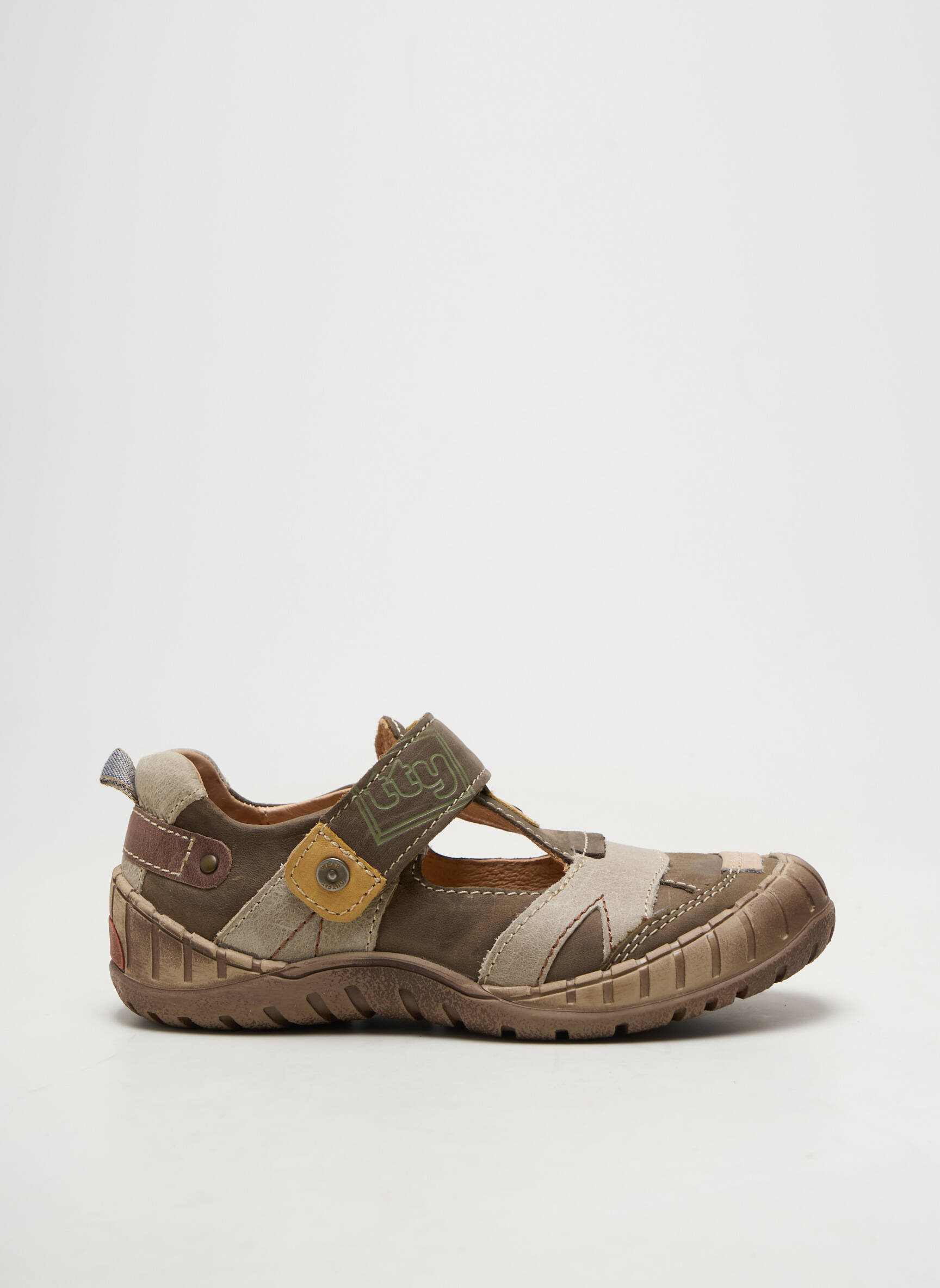 Sandales/nu pieds matière lisse bout rond vert TTY garçon