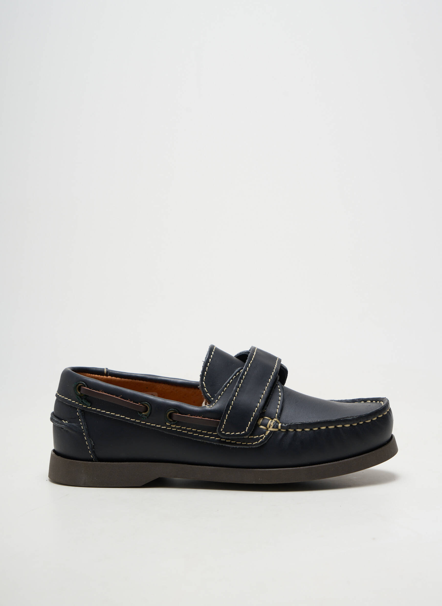 Chaussures bâteau bout rond bout rond bleu BELLAMY garçon