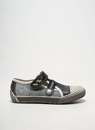 Baskets fermeture scratch bout rond gris GBB enfant