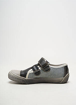 Baskets fermeture scratch bout rond gris GBB enfant