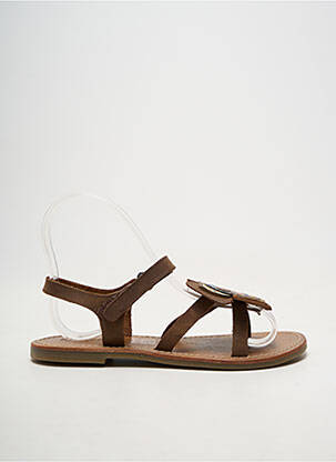 Sandales/nu pieds fermeture boucle(s) marron KICKERS fille