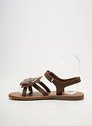 Sandales/nu pieds fermeture boucle(s) marron KICKERS fille