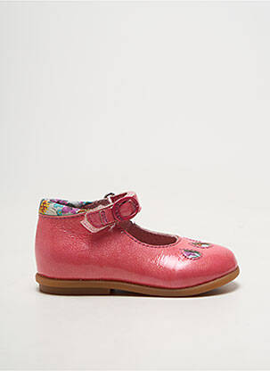 Ballerines matière lisse bout rond rose KICKERS fille