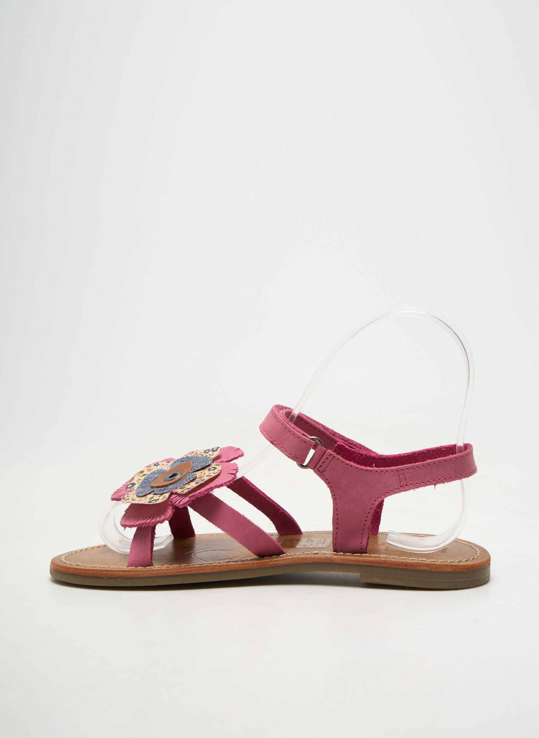 Sandales/nu pieds fermeture boucle(s) rose KICKERS fille