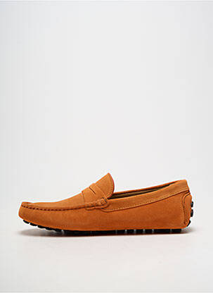 Chaussures bâteau bout rond bout rond orange LES MOCASSINS TROPEZIENS homme