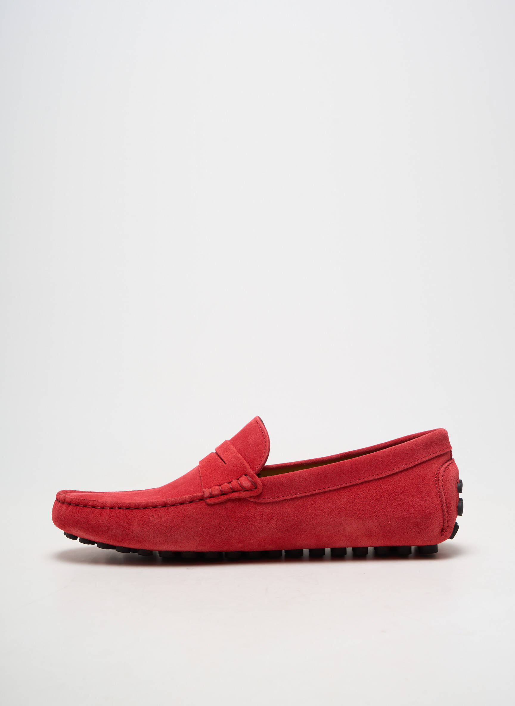Chaussures bâteau bout rond bout rond rouge LES MOCASSINS TROPEZIENS homme