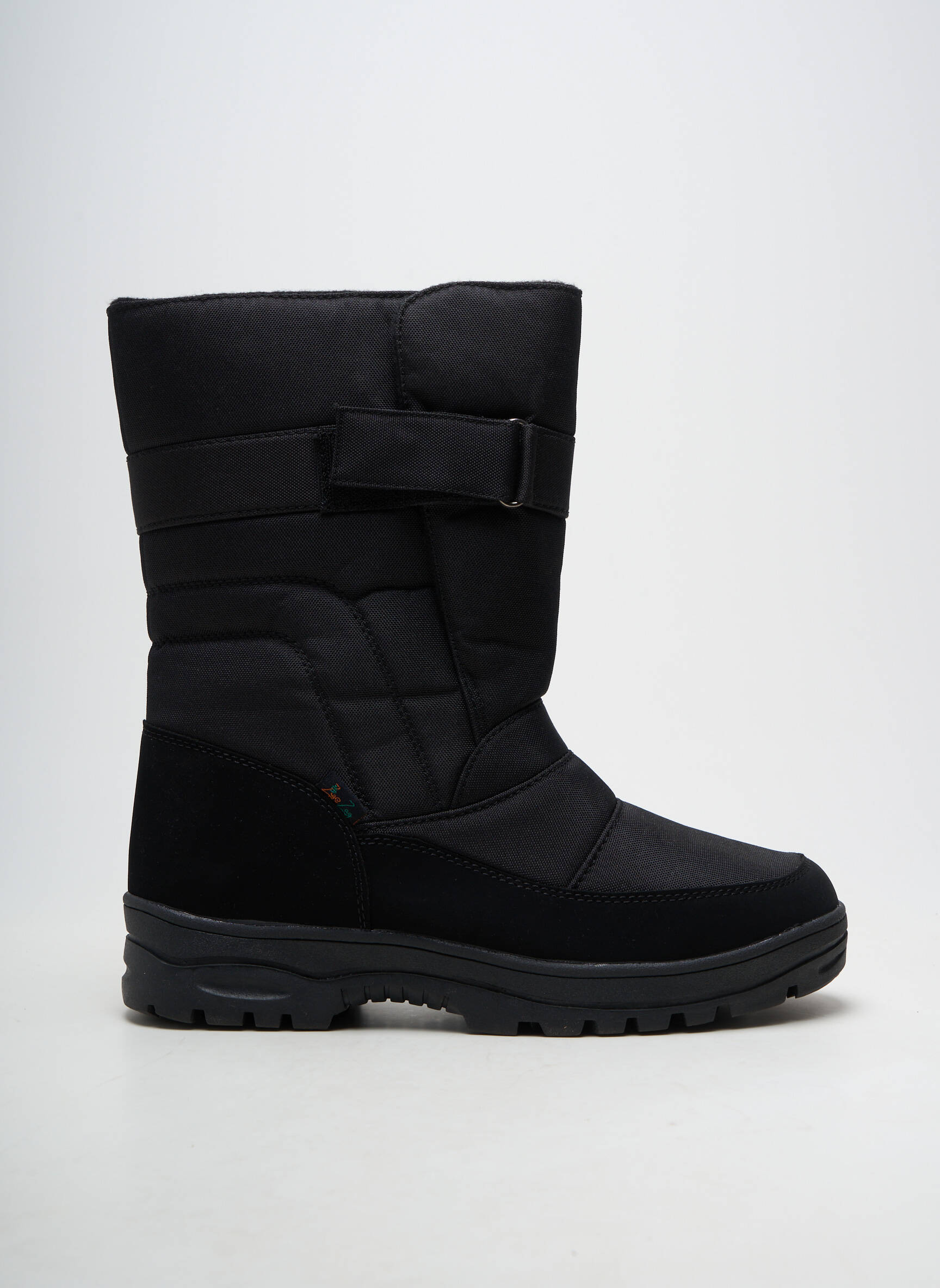 Bottes bout rond talon de 4 à 6cm noir ZIG ZAG femme