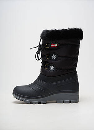 Bottes matière lisse talon plat jusqu'à 3cm noir OLANG femme