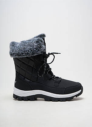 Bottes matière lisse talon plat jusqu'à 3cm noir ZIG ZAG femme
